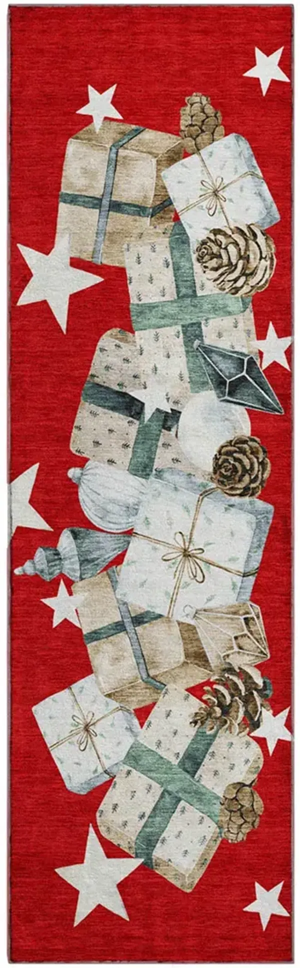 Merry & Bright MY27 Red 2'3" x 7'6" Rug
