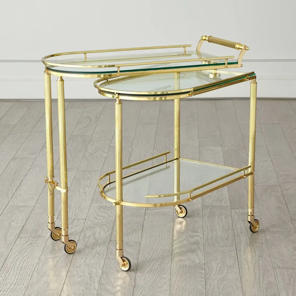 Gallery Folding Bar-Brass