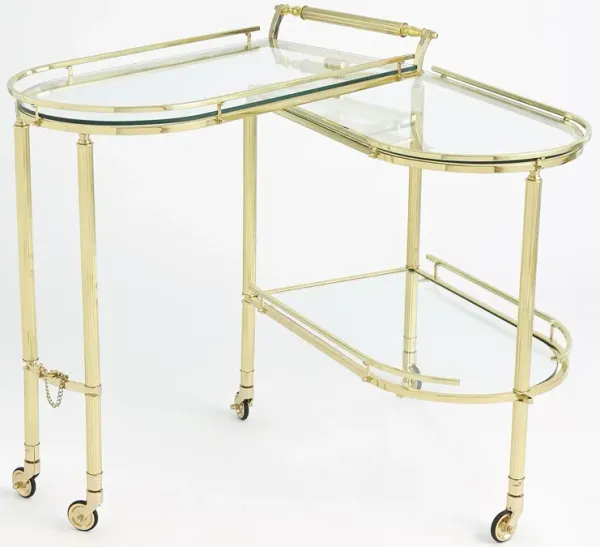 Gallery Folding Bar-Brass