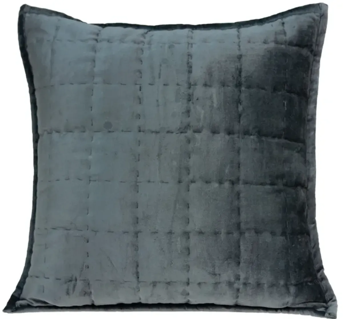 20" Charcoal Solid Quilted Throw Pillow