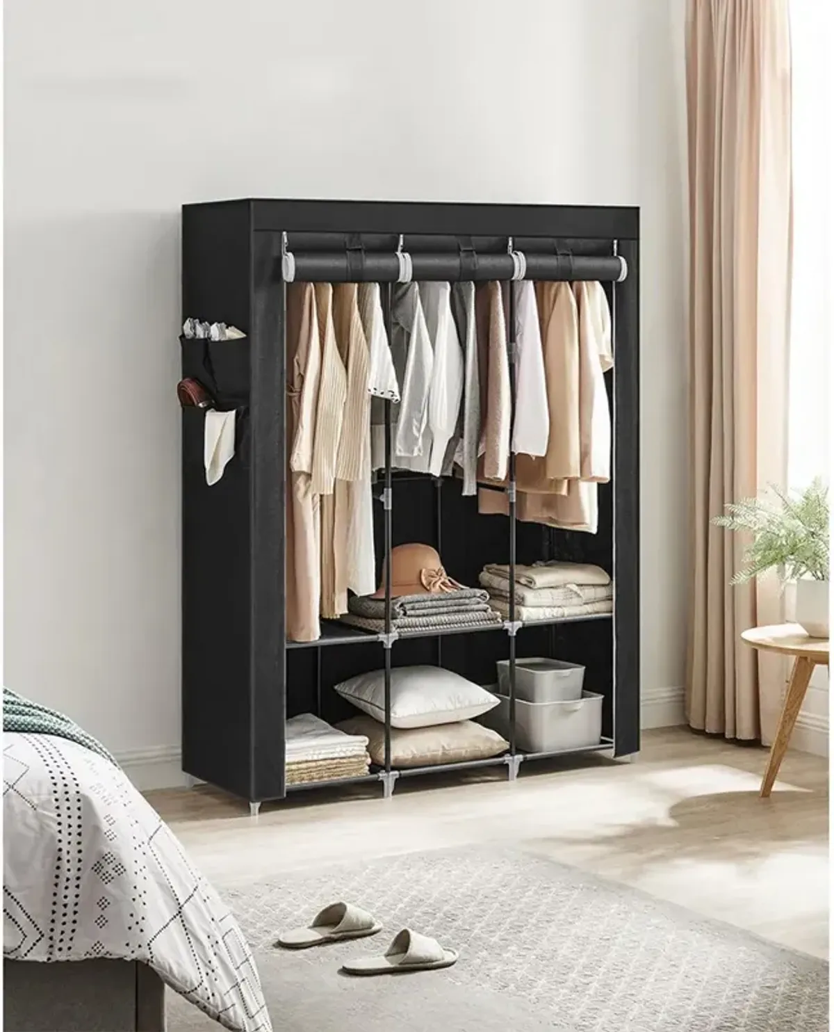 Wardrobe Closet Organizer with Cover