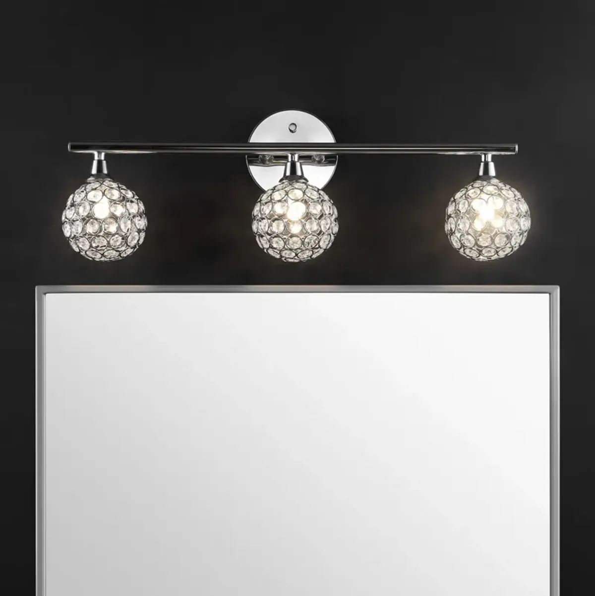 Maeve Iron/Glass Contemporary Glam LED Vanity Light