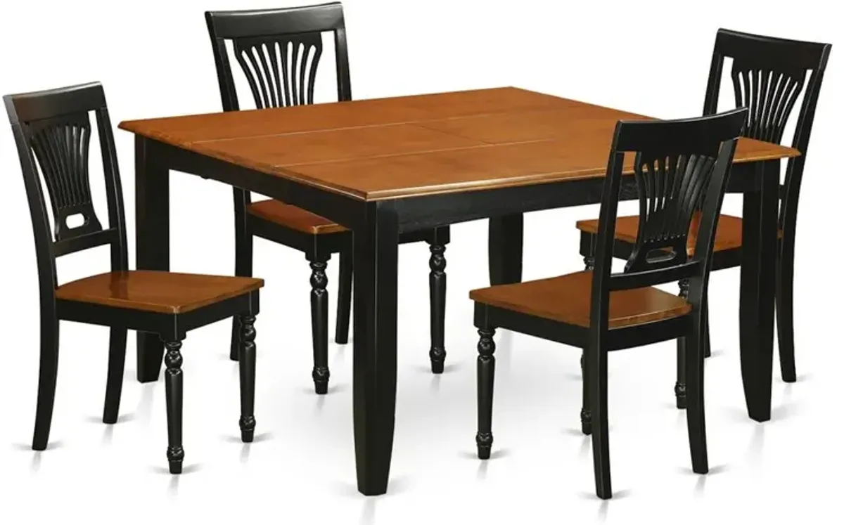 5 Pc Dining room set-Dining Table and 4 Wood Dining Chairs
