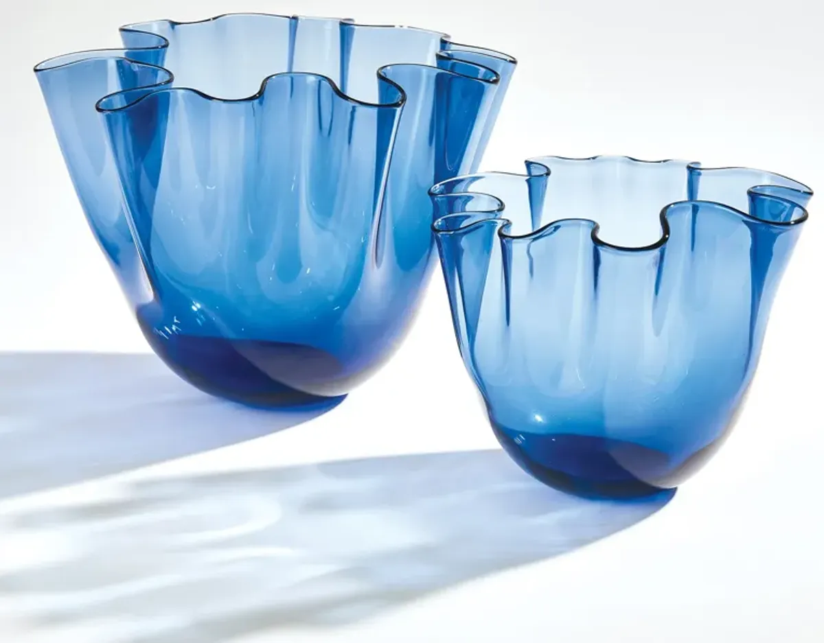 Handkerchief Large Blue Vase