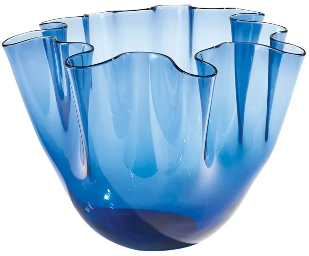 Handkerchief Large Blue Vase