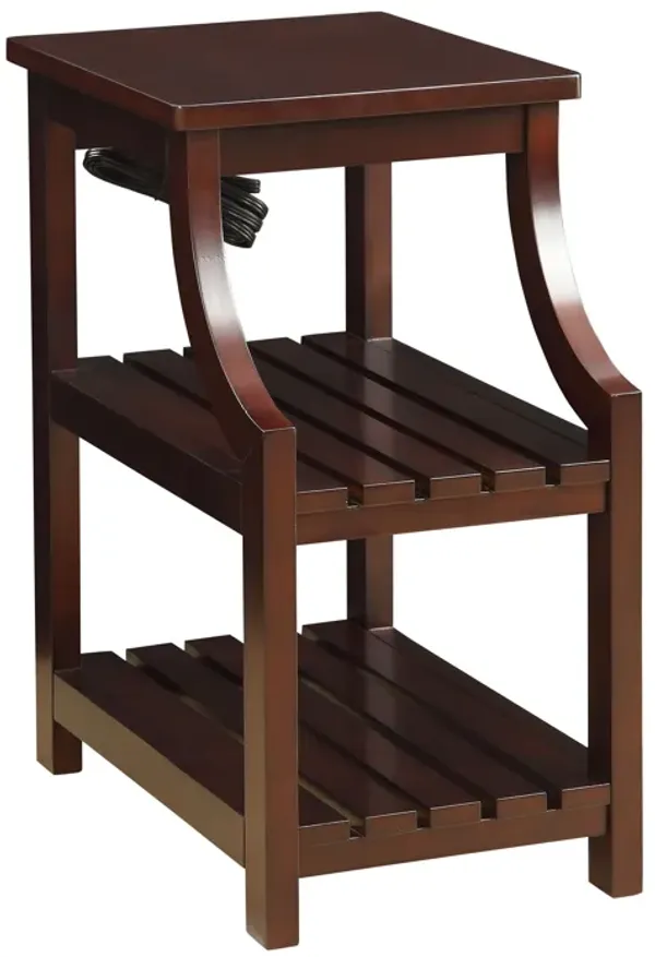 ACME Wasaki Accent Table w/USB, Espresso