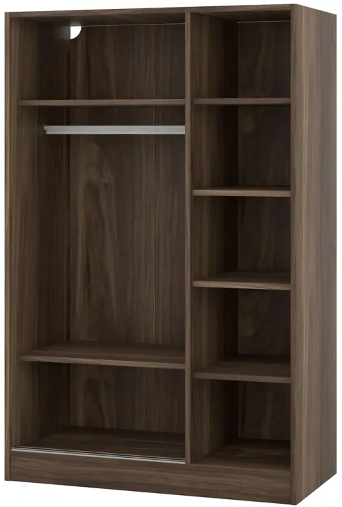 Merax Modern 3-Door Shutter Wardrobe with Shelves