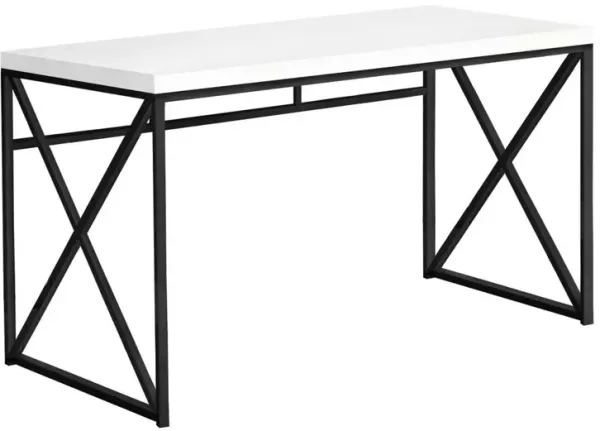 Monarch Specialities 48 Home & Office Desk in White/Black Legs