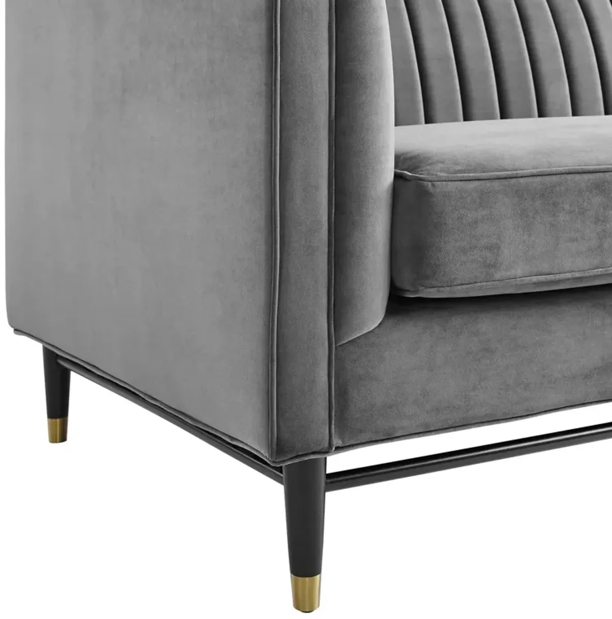 Devote Channel Tufted Performance Velvet Loveseat