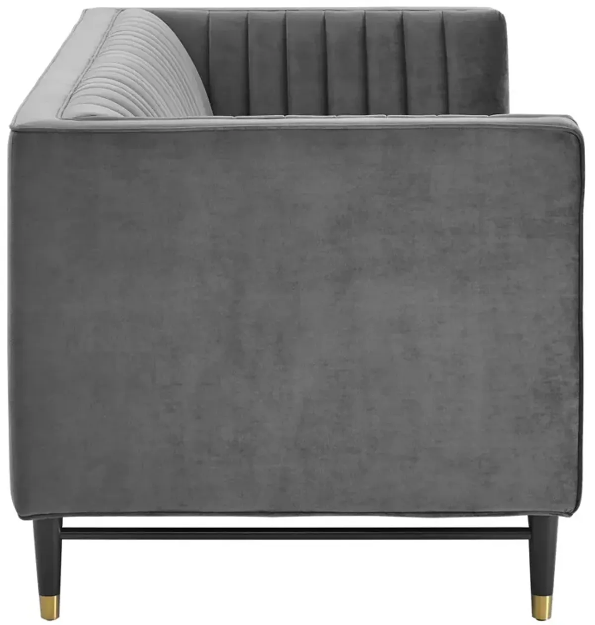 Devote Channel Tufted Performance Velvet Loveseat