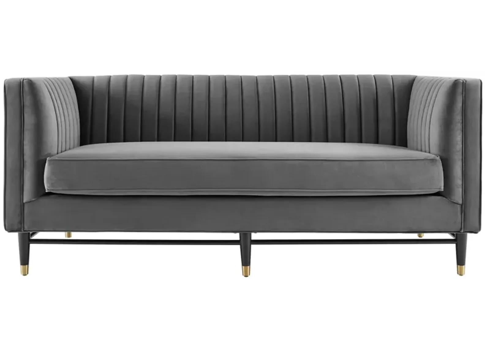 Devote Channel Tufted Performance Velvet Loveseat