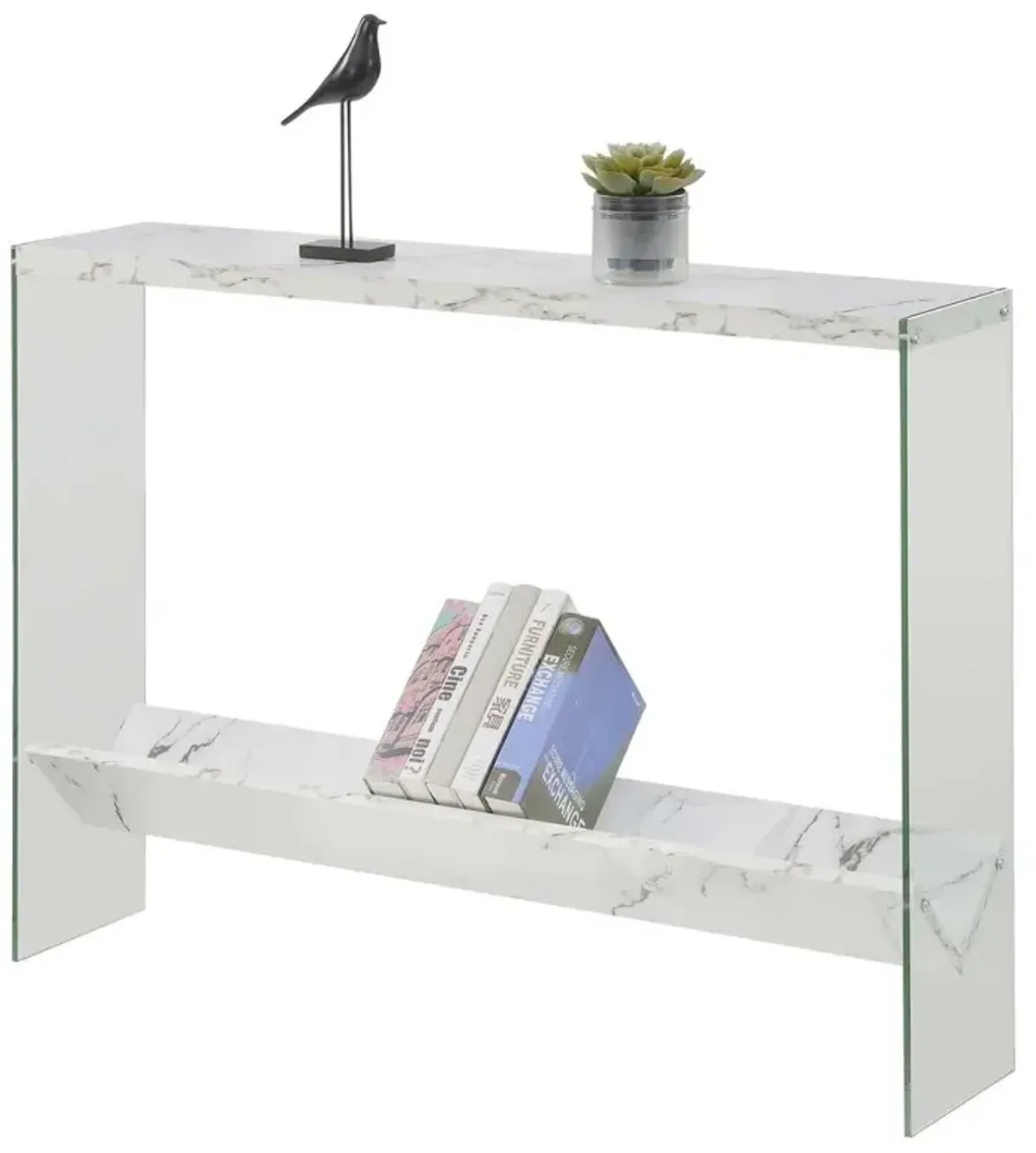 Convenience Concepts SoHo V Console Table with Shelf, R4-0551