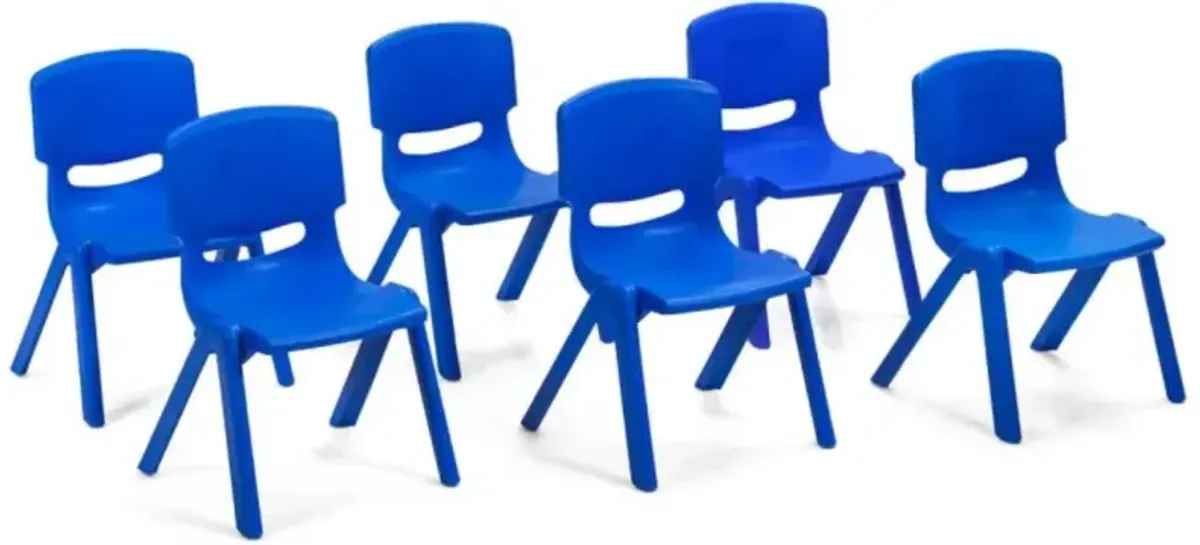 Hivvago 6-pack Kids Plastic Stackable Classroom Chaira