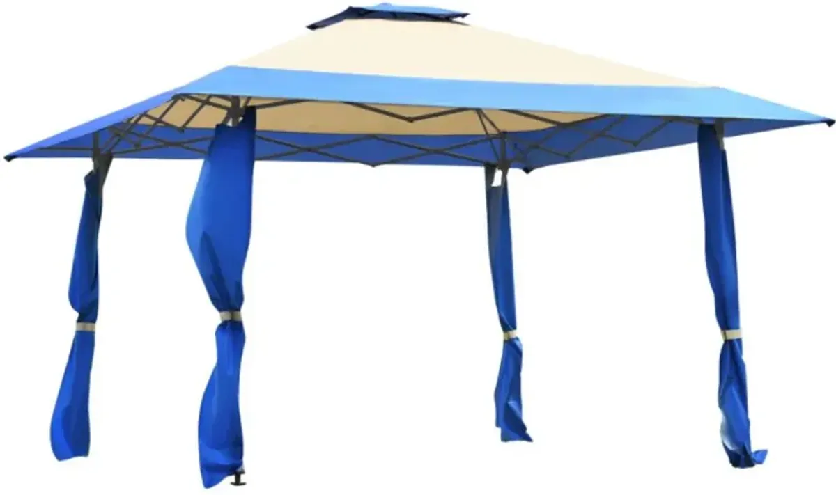 Hivvago 13 Feet x 13 Feet Pop Up Canopy Tent Instant Outdoor Folding Canopy Shelter