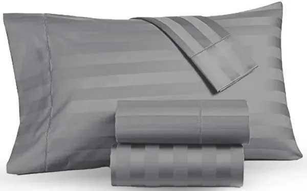 Striped Double Brushed Cooling Microfiber Sheet Set