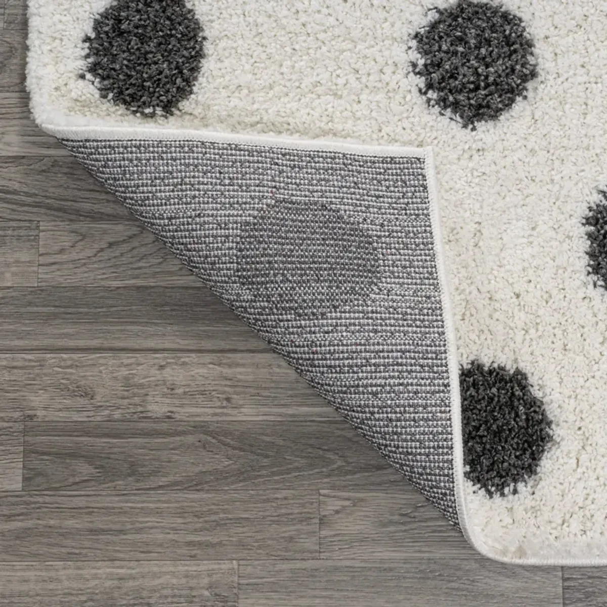 Pere Modern Charcoal Dot Shag Area Rug