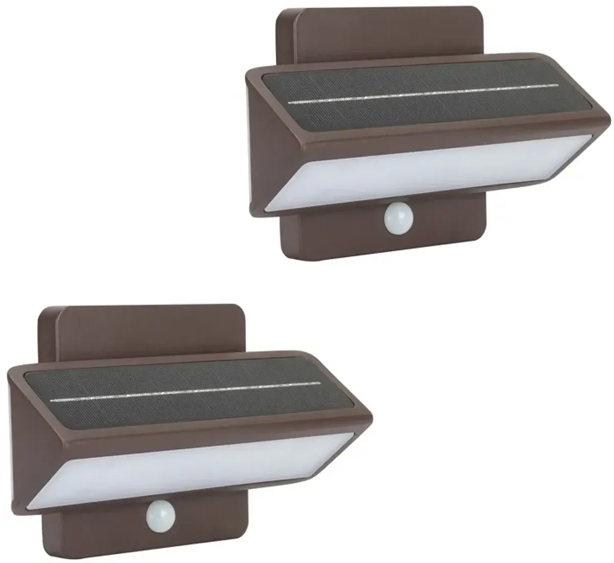 Architectural Solar Wall Accent Light w/Motion Sensor 2PK - Bronze