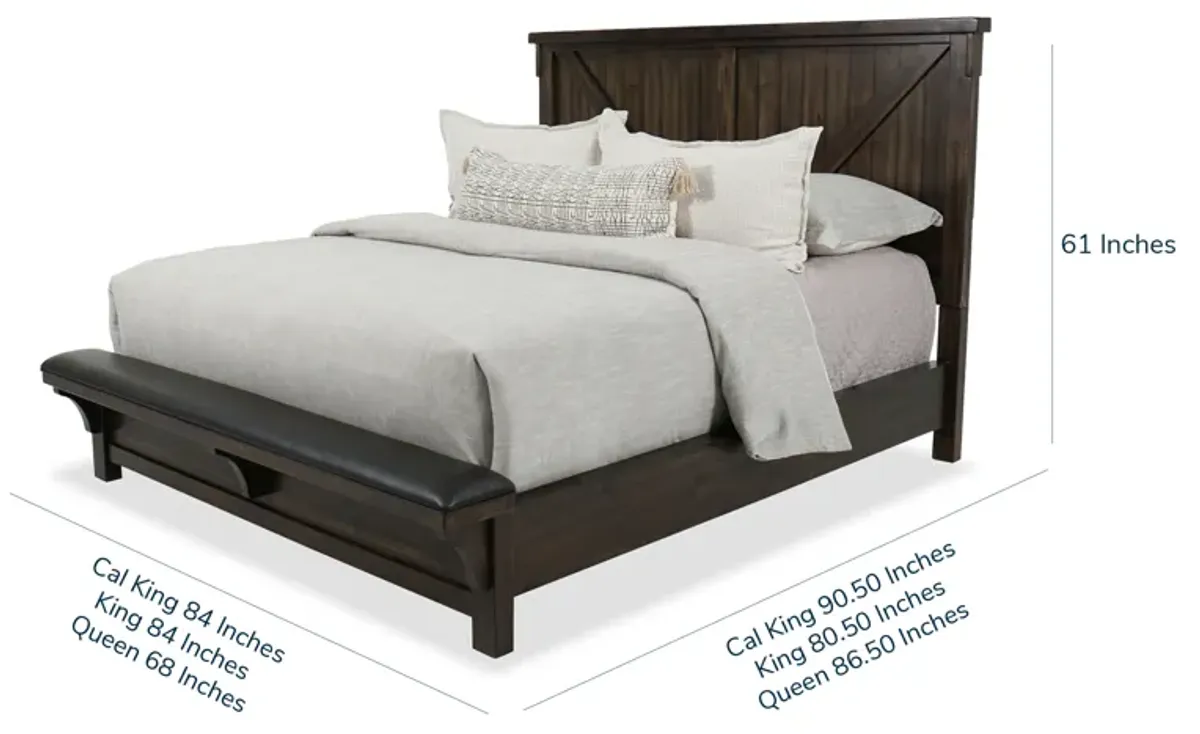 Lakeleigh Queen Panel Bed with Upholstered Bench