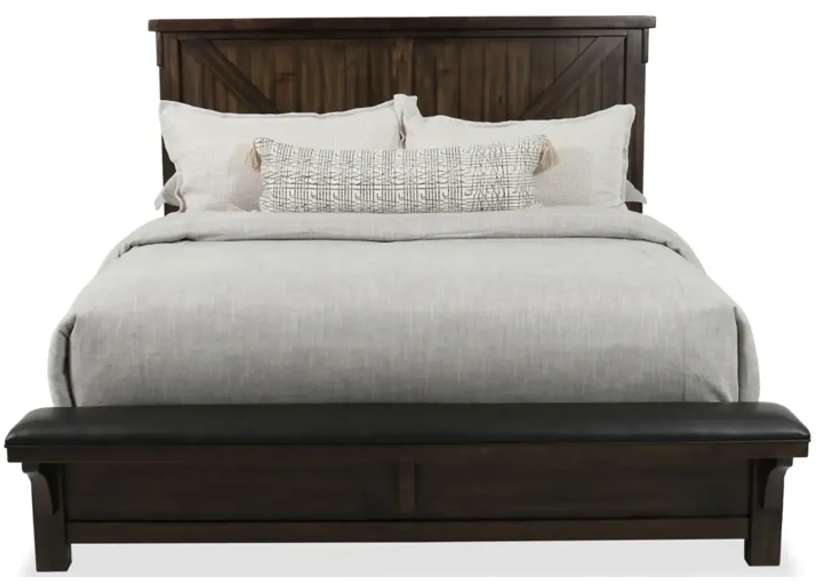 Lakeleigh Queen Panel Bed with Upholstered Bench