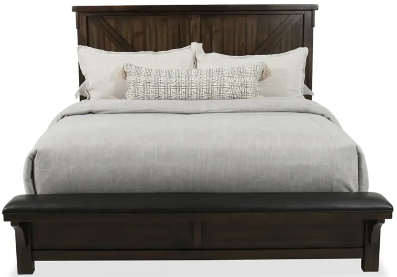 Lakeleigh Queen Panel Bed with Upholstered Bench