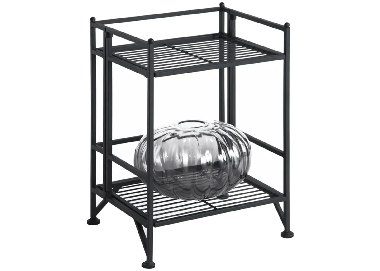 Xtra Storage 2 Tier Folding Metal Shelf