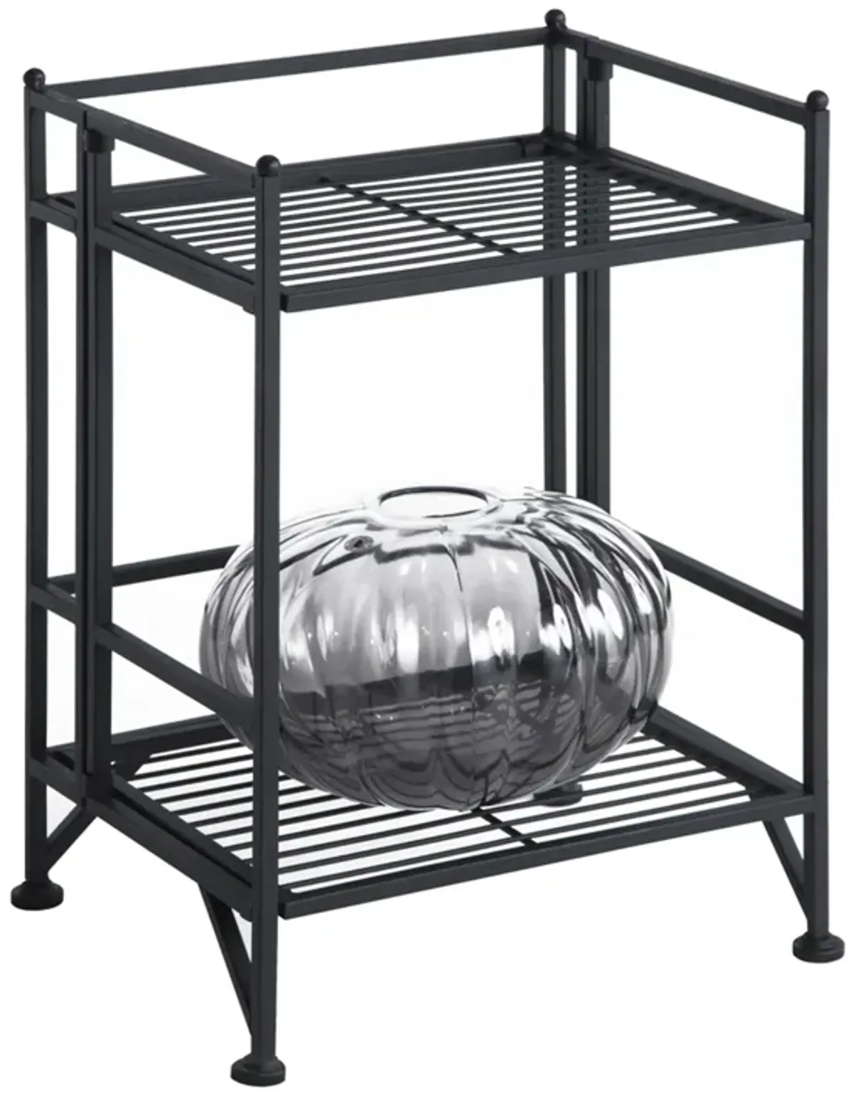 Xtra Storage 2 Tier Folding Metal Shelf