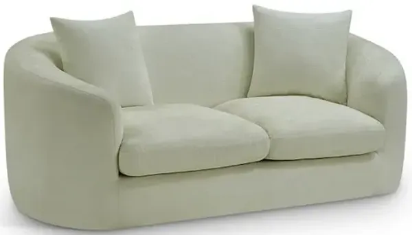 Meridian Furniture Penelope Mint Chenille Fabric Loveseat