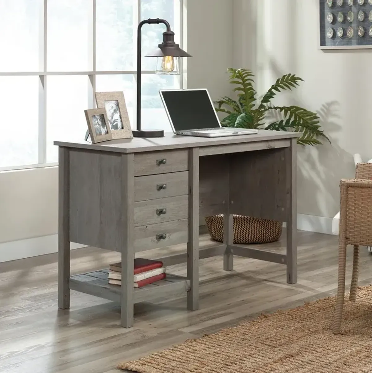 Sauder Cottage Road Single Ped Desk Mo