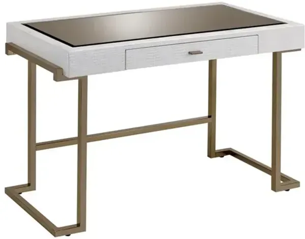 Acme Furniture Boice Desk, Espresso PU & Champagne