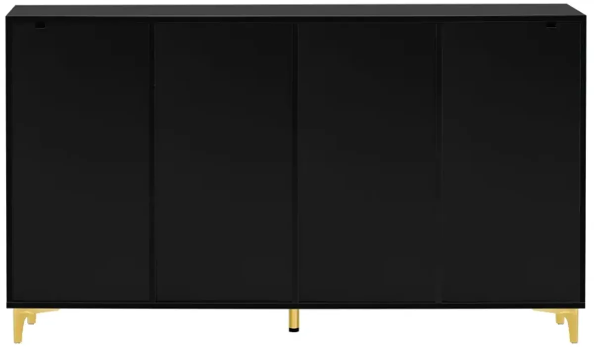 Merax Glossy Finish Light Luxury Storage Cabinet