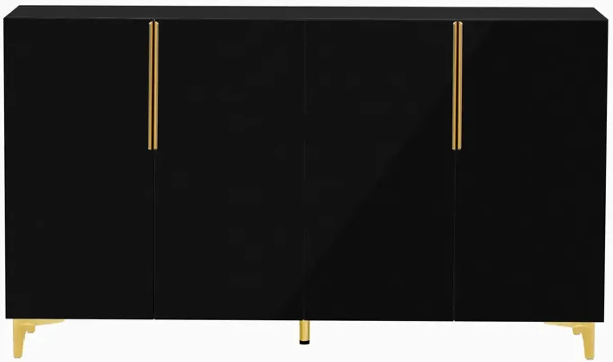 Merax Glossy Finish Light Luxury Storage Cabinet