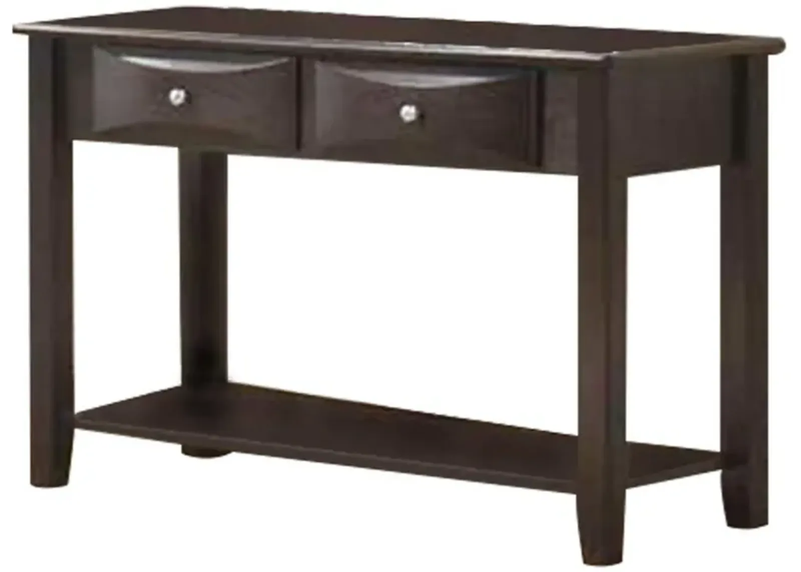 Wooden Console Table with 2 Spacious Drawers, Brown-Benzara