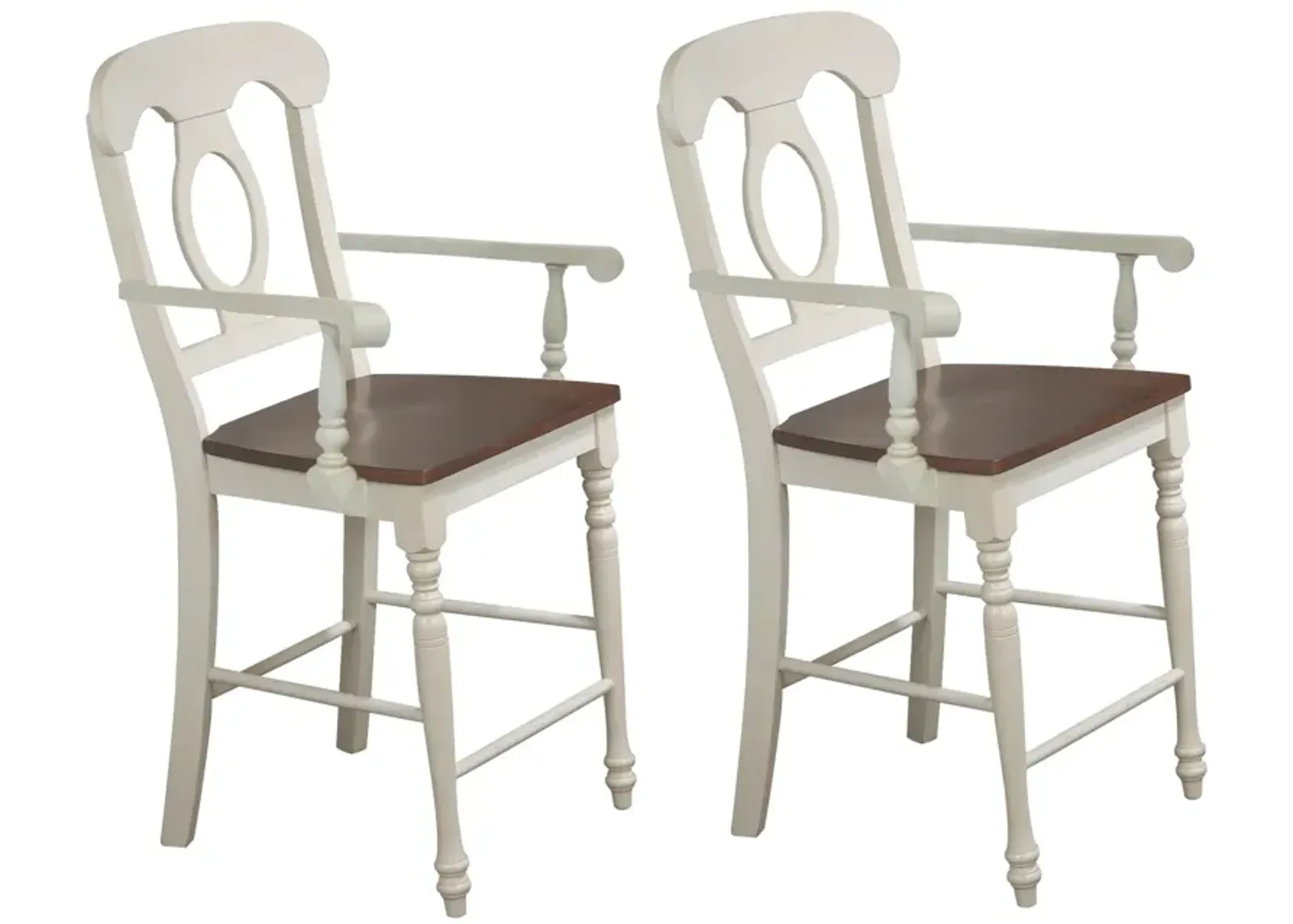 Andrews Bravo 42.5 in. High Back 24 in. Bar Stool with Solid Wood Seat (Set of 2)