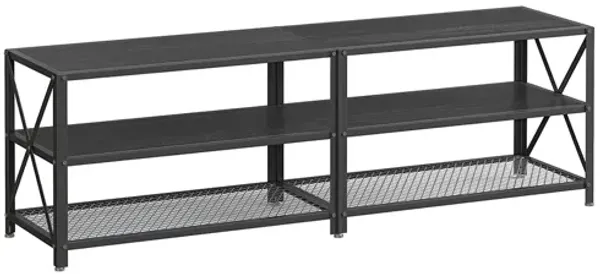 3-Tier TV Table with Storage Shelves - Practical Entertainment Center with Ample Storage