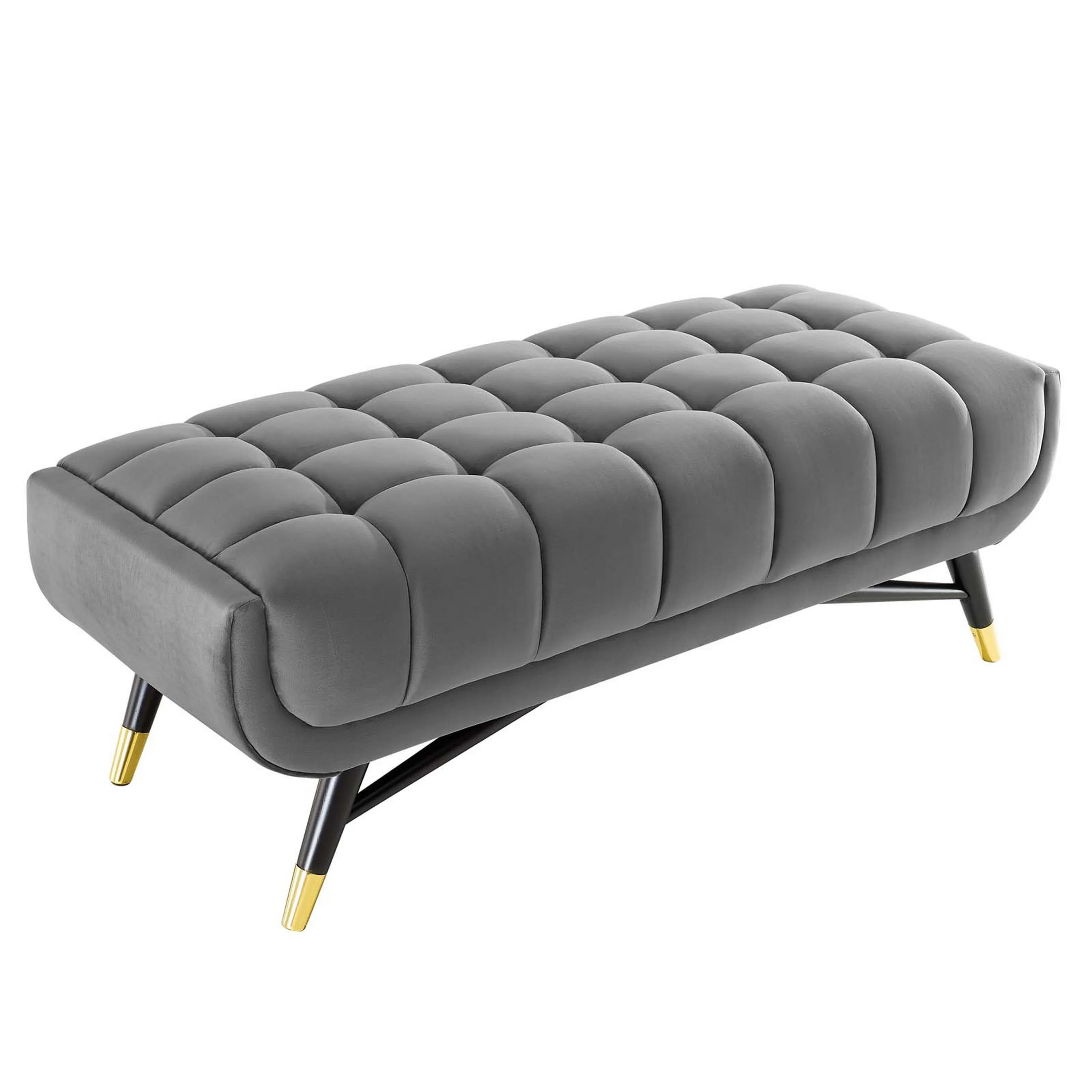 Adept 47.5" Performance Velvet Bench-Benzara