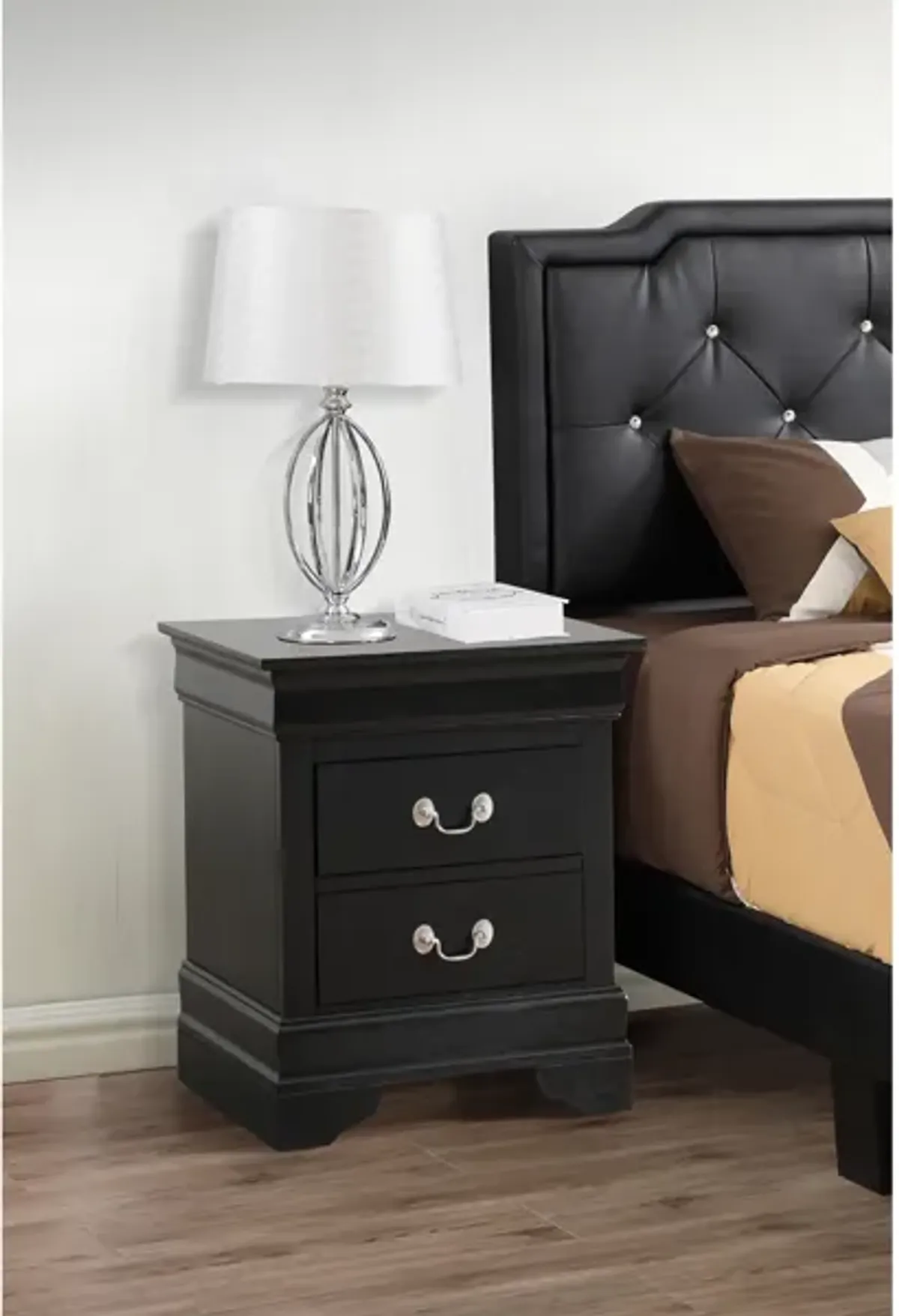 Louis Philippe 2-Drawer Nightstand (24 in. H X 21 in. W X 16 in. D)