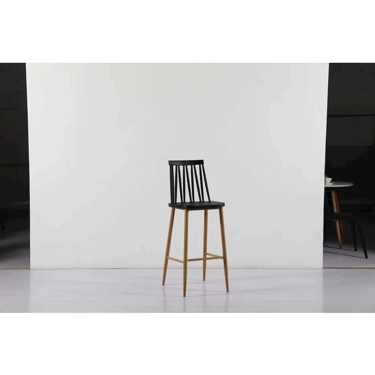 Commerical Seating Products Black Windsor Barstool