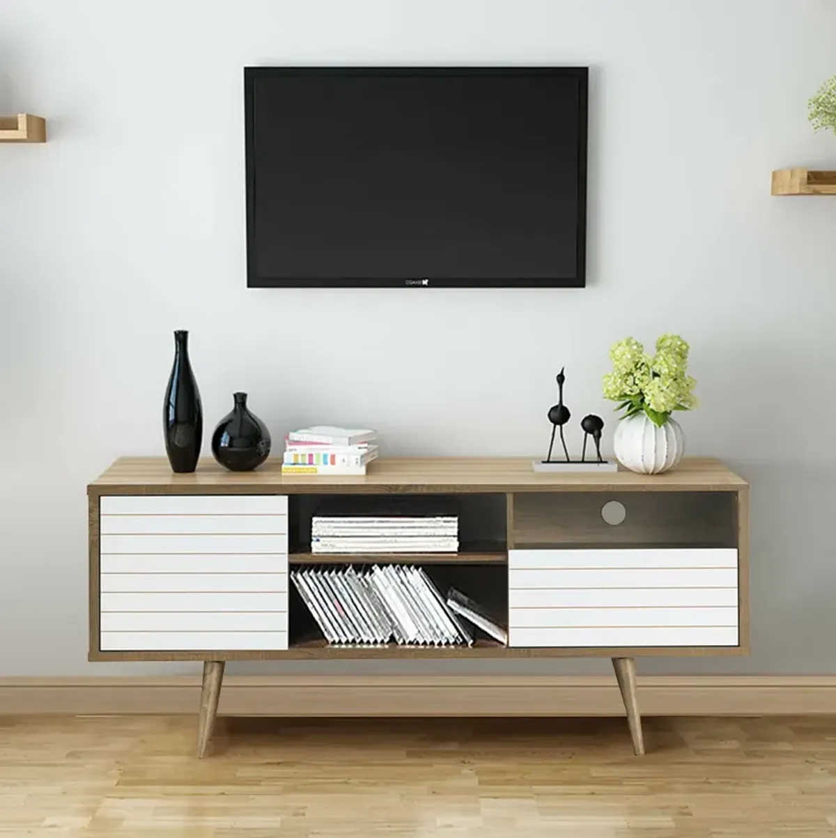 Mid-Century Modern TV Stand for TVs up to 65 Inch