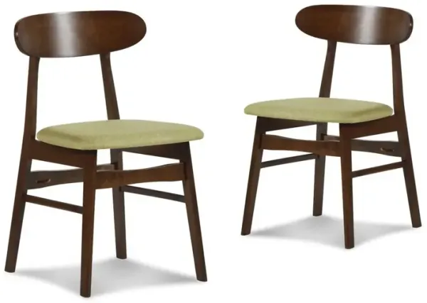 New Classic Furniture Furniture Morocco Dining Chair with Cushion- Set of 2- Green