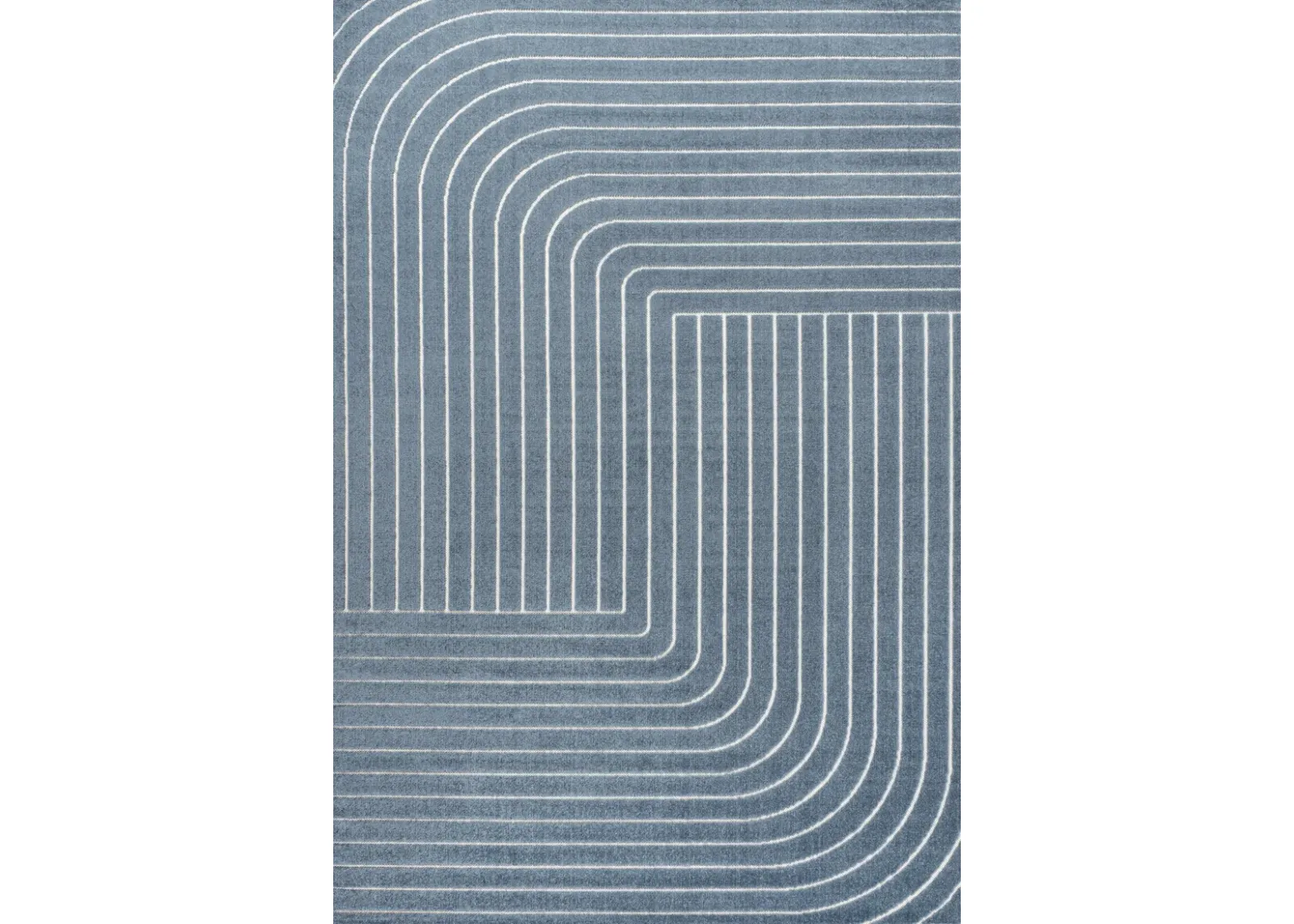 Odense High-Low Minimalist Angle Geometric Beige/Cream 4 ft. x 6 ft. Indoor/Outdoor Area Rug