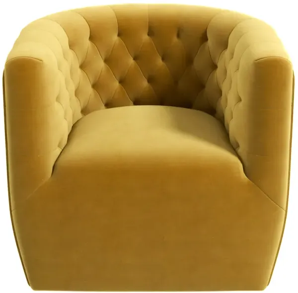Merax Modern Tufted Accent Chair with Solid Wood Legs