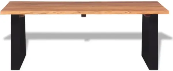 vidaXL Coffee Table Solid Acacia Wood 43.3"x23.6"x15.7"