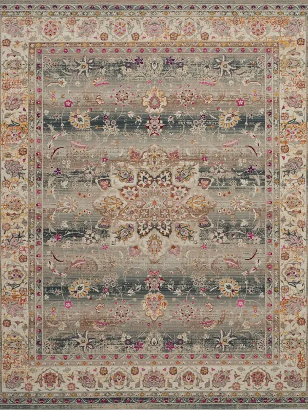 Vintage Kashan VKA01 Gray 4' x Round Rug