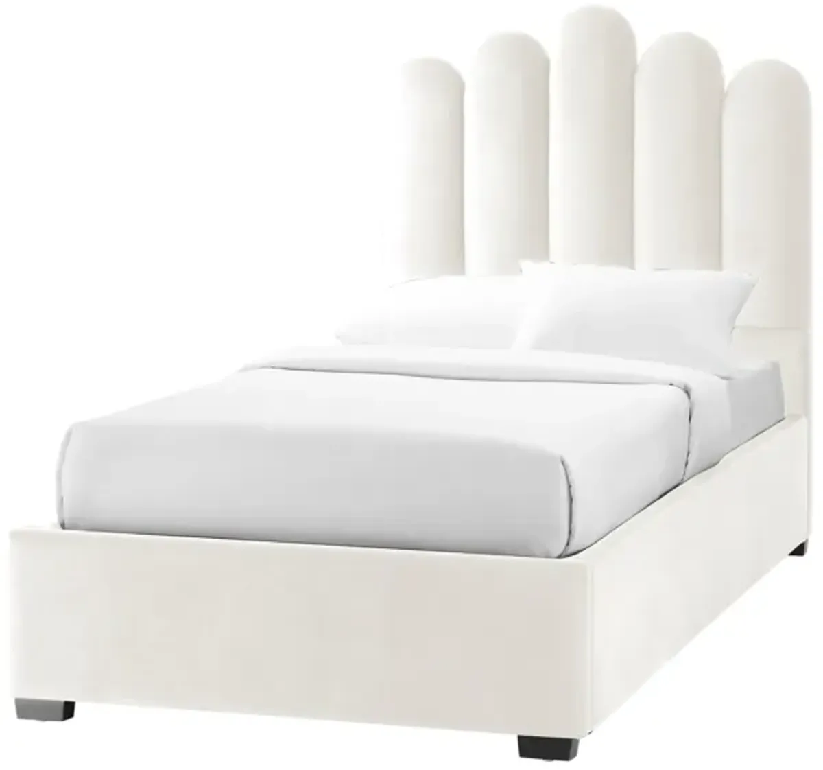 Inspired Home Goldy Velvet Platform Bed