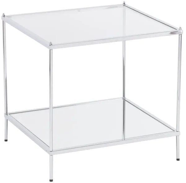 Knox Glam Mirrored End Table