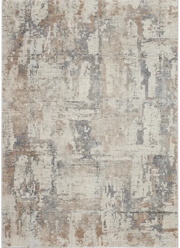 Rustic Textures RUS06 Beige/Gray 6' x 9' Rug