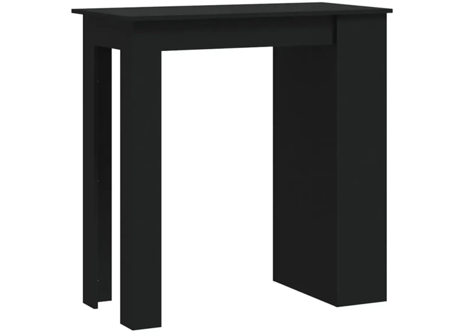 vidaXL Bar Table with Storage Rack Black 40.2"x19.7"x40.7" Chipboard