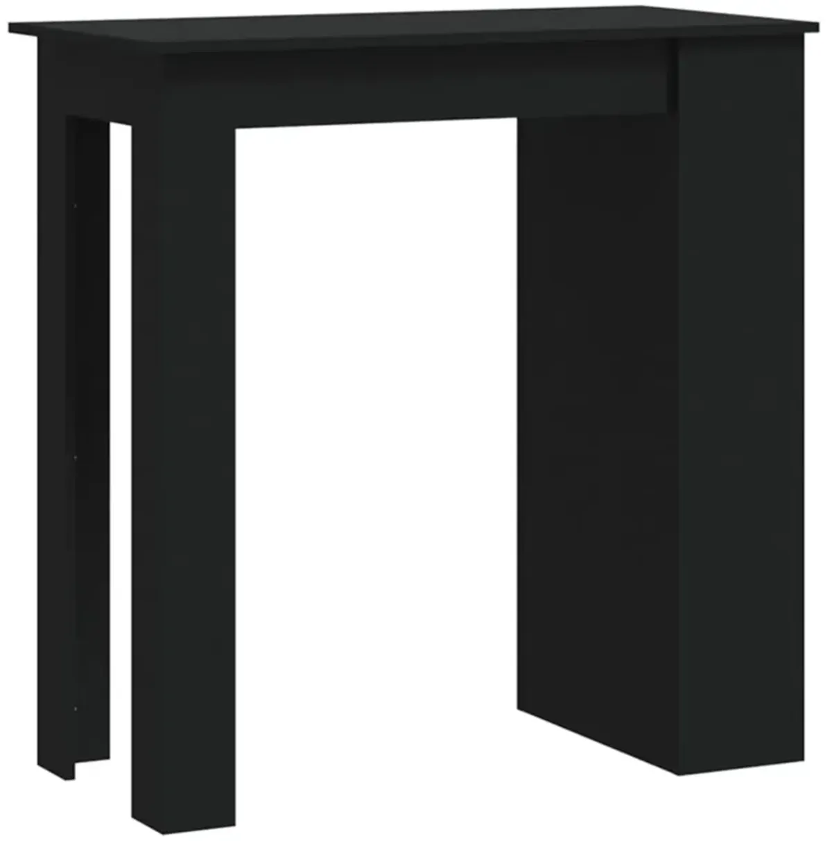 vidaXL Bar Table with Storage Rack Black 40.2"x19.7"x40.7" Chipboard