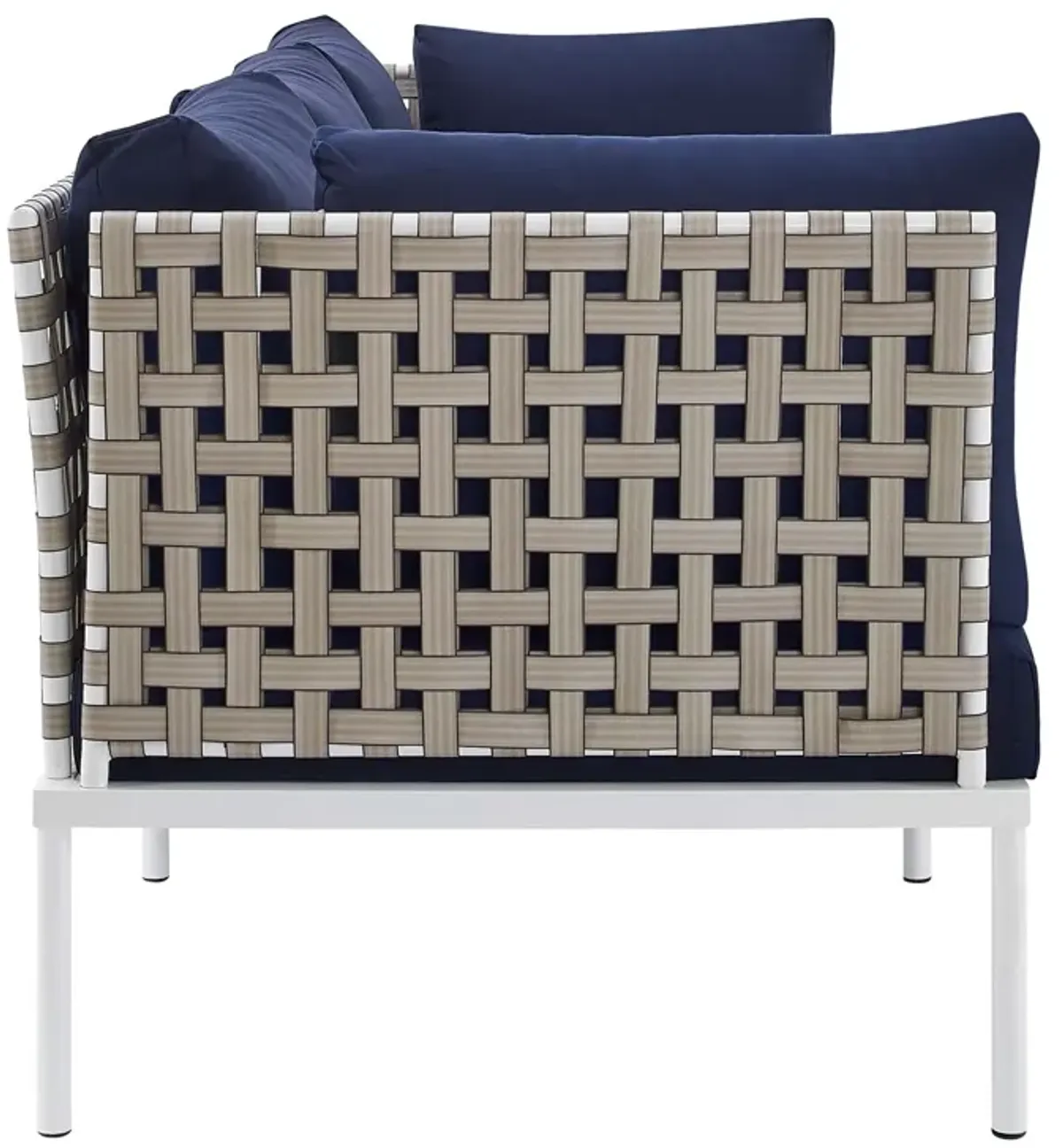 Modway - Harmony Sunbrella� Basket Weave Outdoor Patio Aluminum Sofa