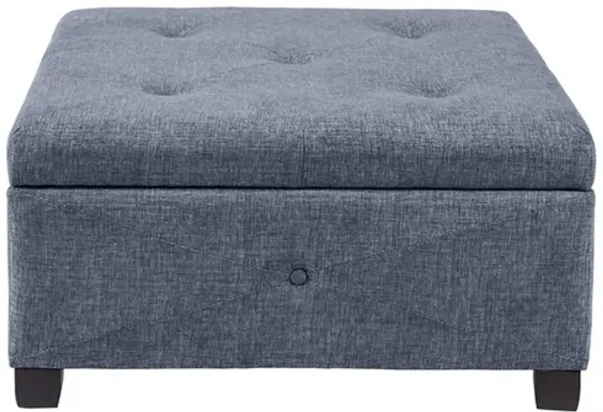 Gracie Mills Rylie Button-Tufted Square Storage Ottoman